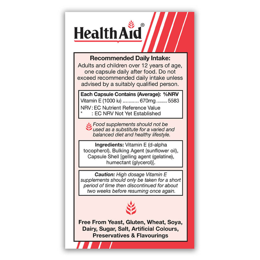 HealthAid Vitamin E 1000iu Capsules 3