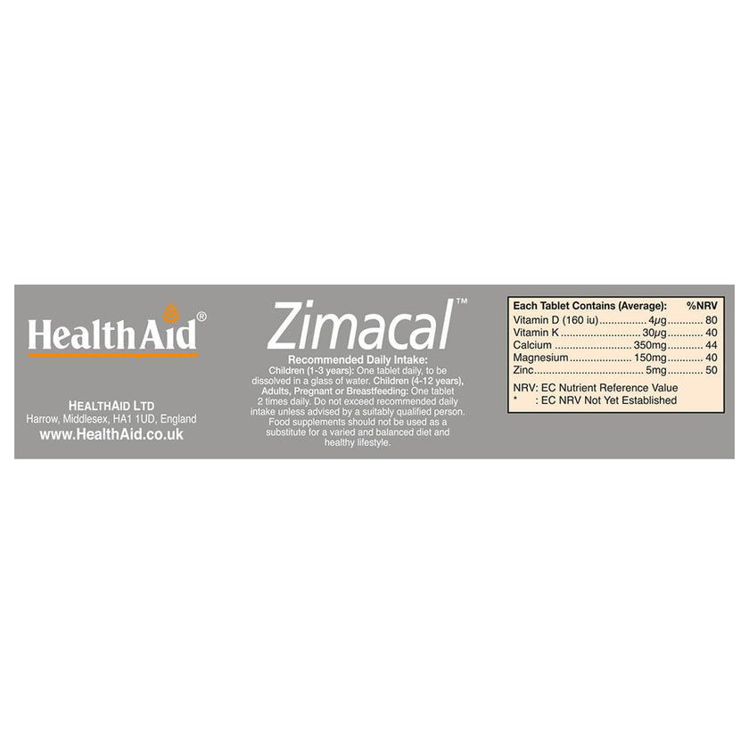 HealthAid Zimacal (Calcium, Magnesium Zinc, Vit D, Vit K) - Effervescent Tablets 3