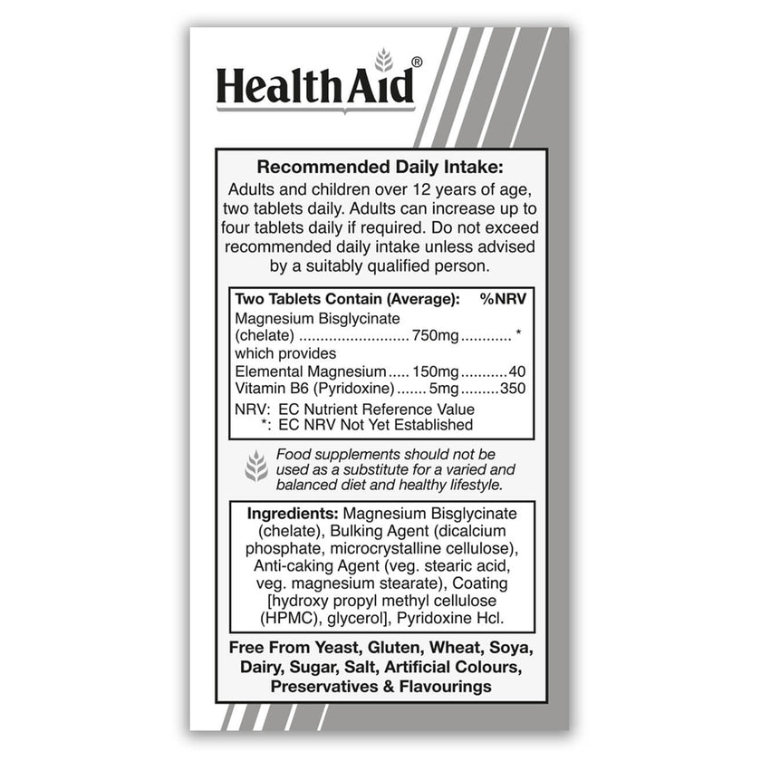 HealthAid Magnesium Bisglycinate 375mg Tablets 3