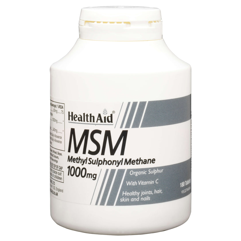 HealthAid MSM 1000mg (MethylSulphonylMethane) Tablets 4