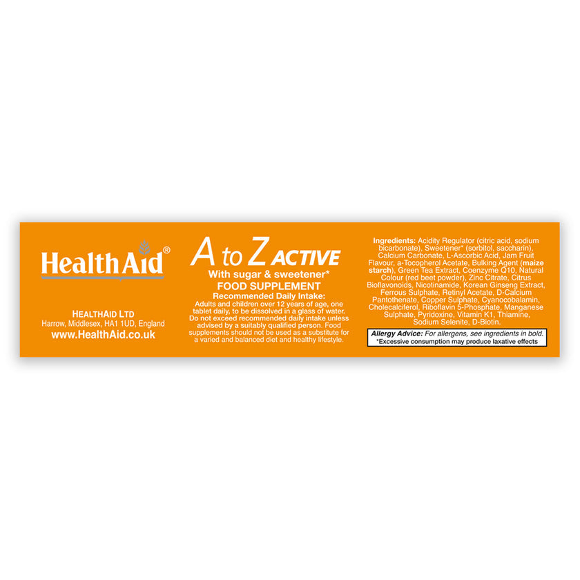 HealthAid A to Z Active Effervescent Tablets 3