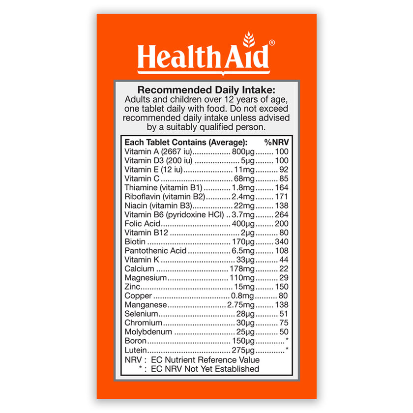 HealthAid A-Z Multivit Without Iron 3