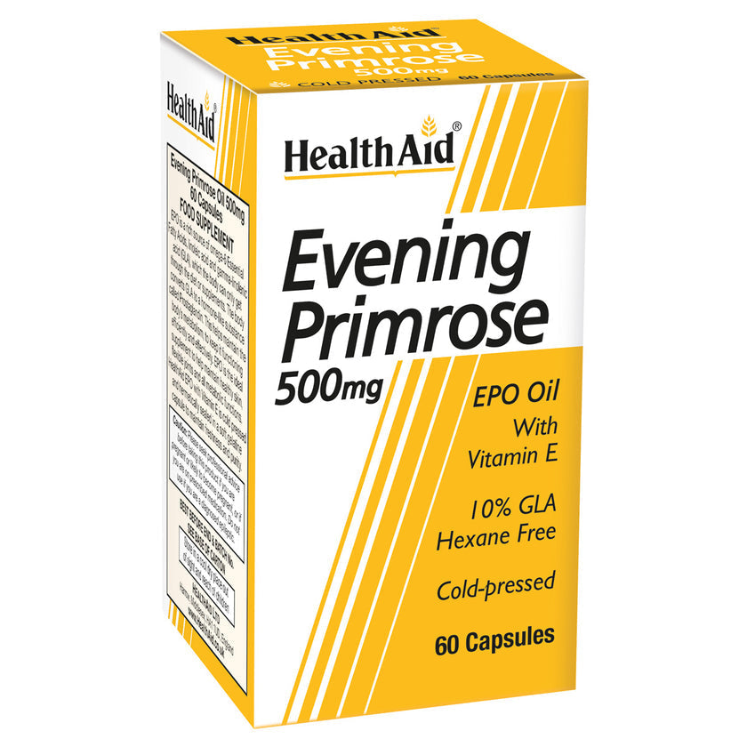 HealthAid Evening Primrose Oil 500mg + Vitamin E Capsules 4