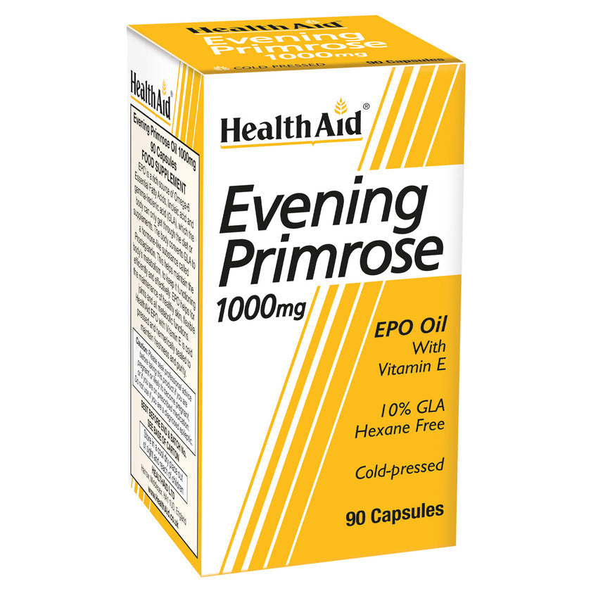 HealthAid Evening Primrose Oil 1000mg + Vitamin E Capsules 5