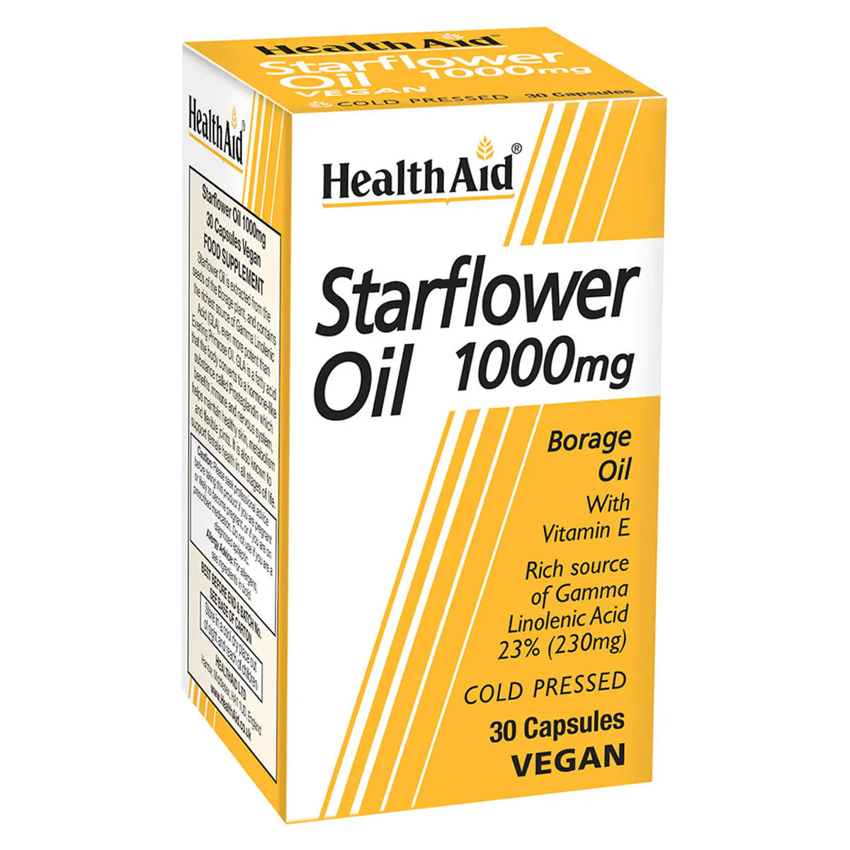 HealthAid Starflower Oil 1000mg (23% GLA) Capsules (Pack of 2)