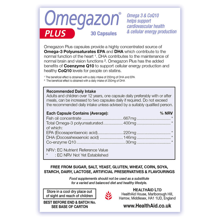 HealthAid Omegazon Plus (CoQ10) Capsules 3