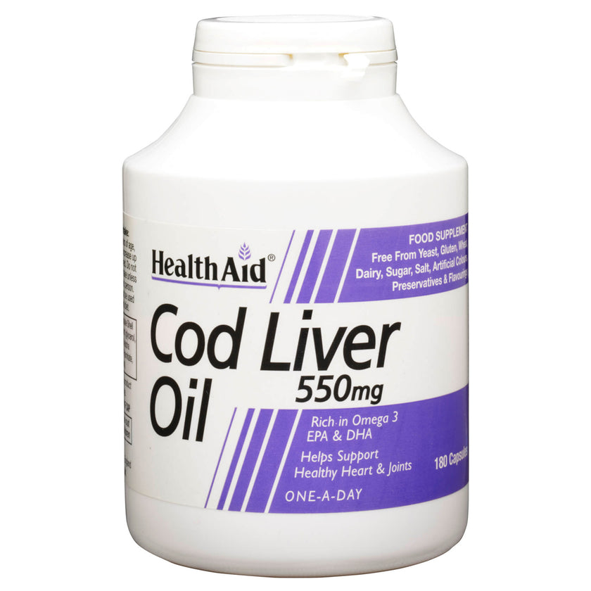 HealthAid Cod Liver Oil 550mg Capsules 4