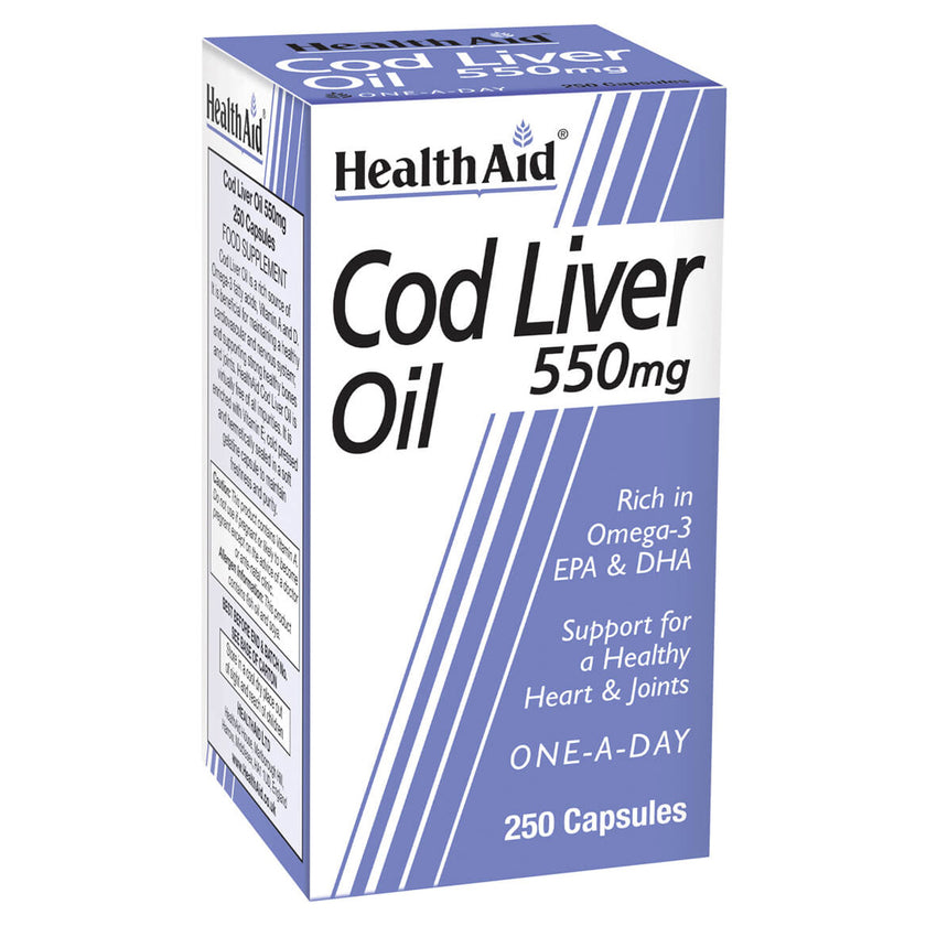 HealthAid Cod Liver Oil 550mg Capsules 5