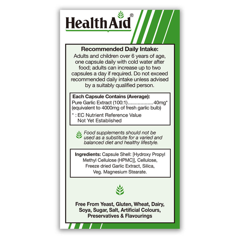 HealthAid Garlic Max 4000 (Pure Garlic Extract) Vegicaps 3