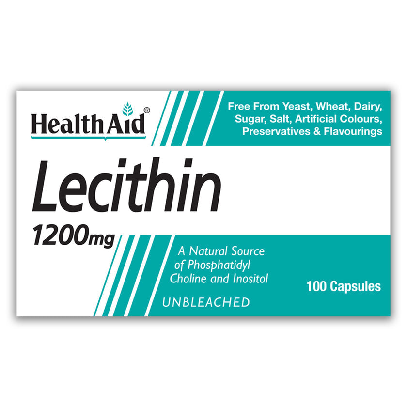 HealthAid Lecithin 1200mg (unbleached) Capsules 6