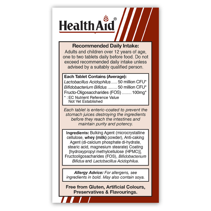 HealthAid Acidophilus (100million) +FOS Tablets 3