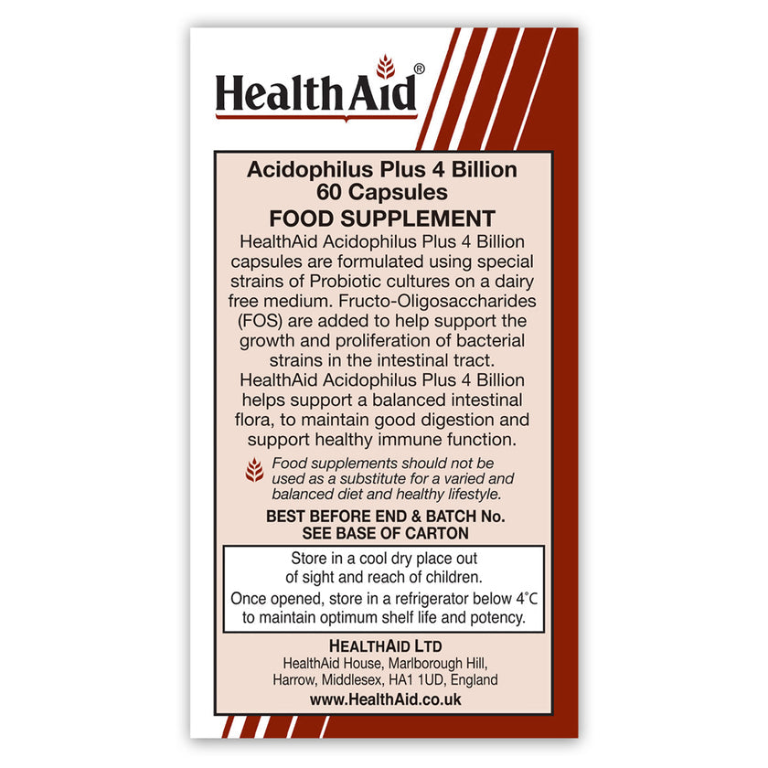 HealthAid Acidophilus Plus 4 Billion 5