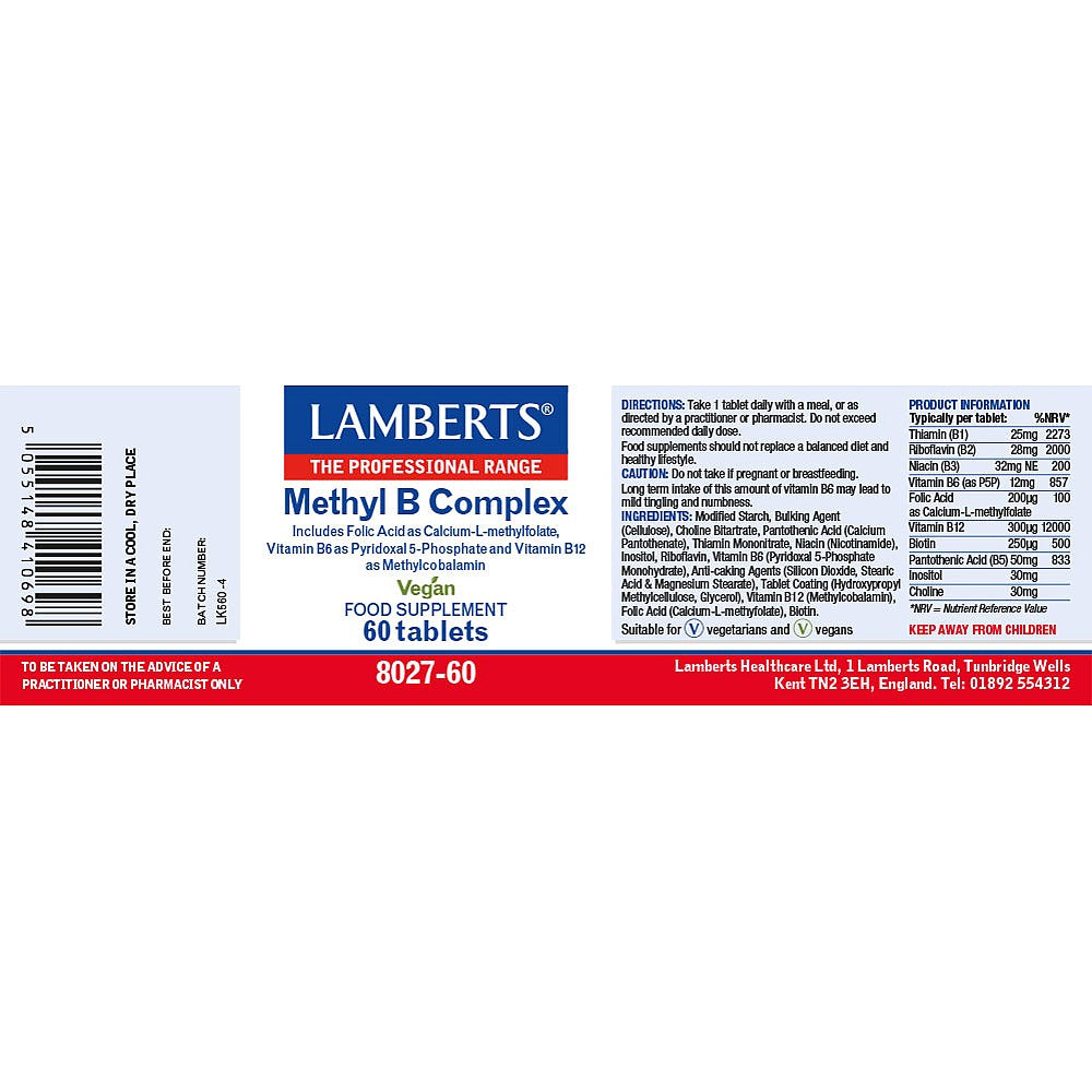 Lamberts Methyl B Complex 60 tablets 3