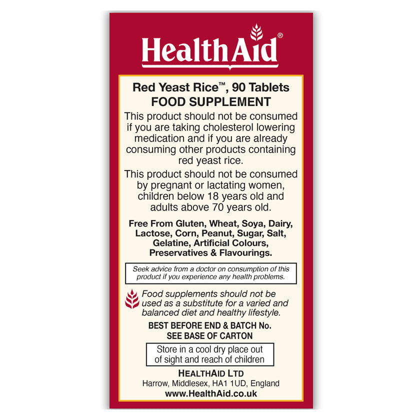 HealthAid Red Yeast Rice Tablets 3