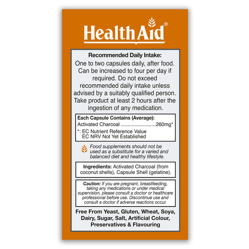 HealthAid Gastone (Activated Charcoal) Capsules 3