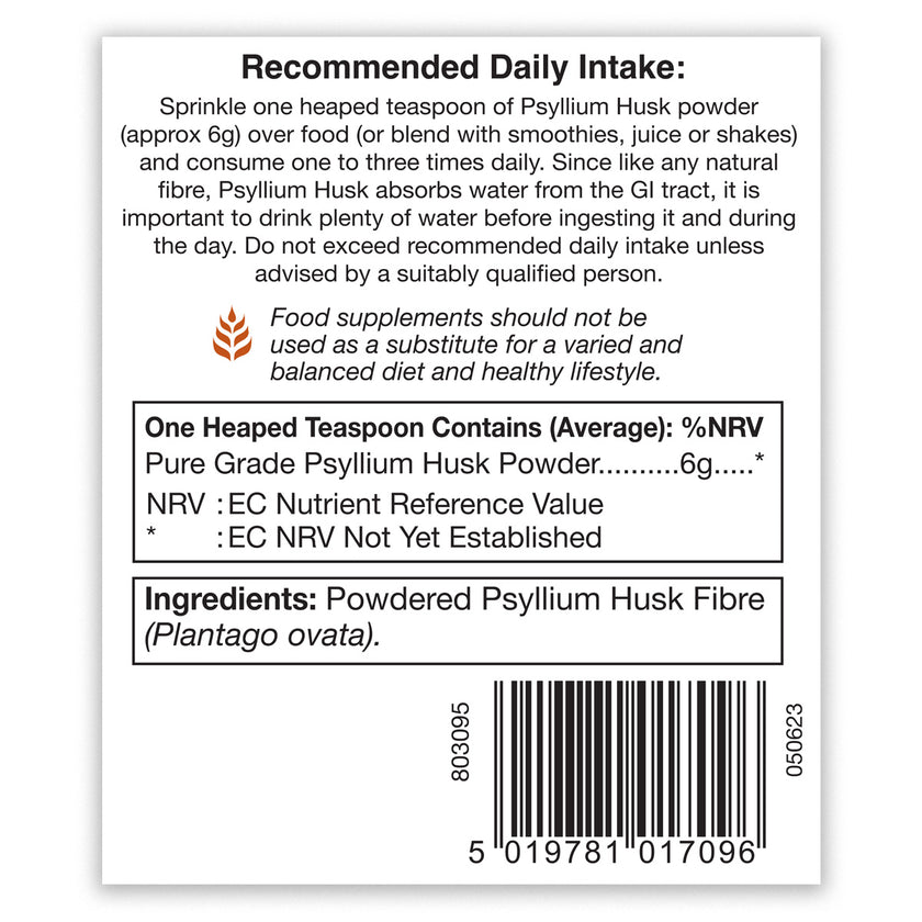 HealthAid Psyllium Husk Fibre 300g Powder 4