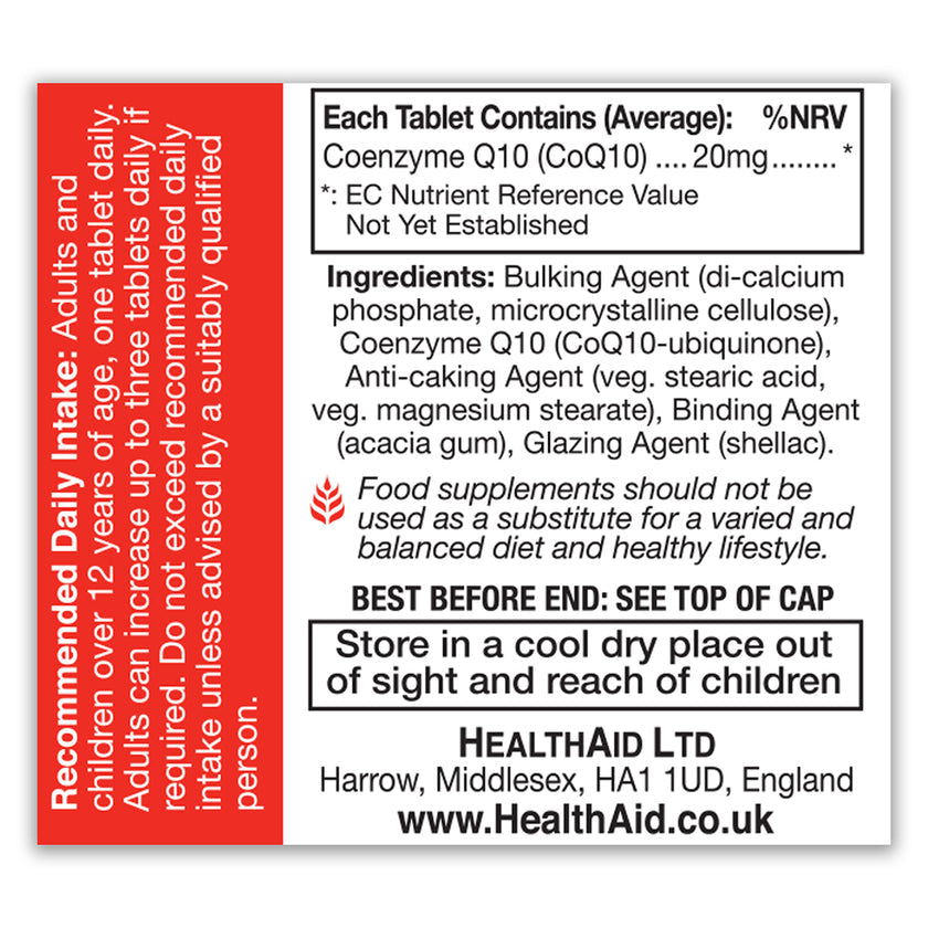 HealthAid CoQ-10 20mg Prolonged Release Tablets 3