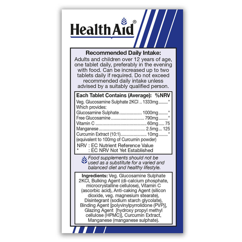 HealthAid Glucosamine Sulphate 2KCl 1000mg Tablets 3