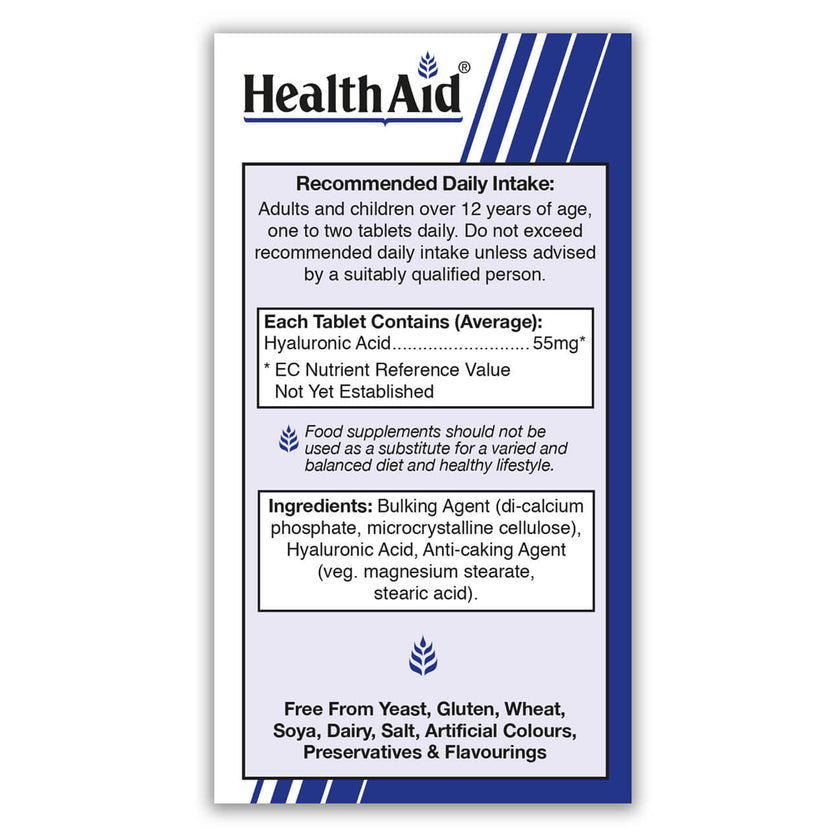 HealthAid Hyaluronic Acid 55mg Tablets 3