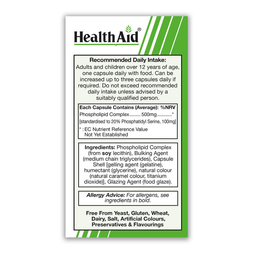HealthAid Phosphatidyl Serine 100mg Capsules 3
