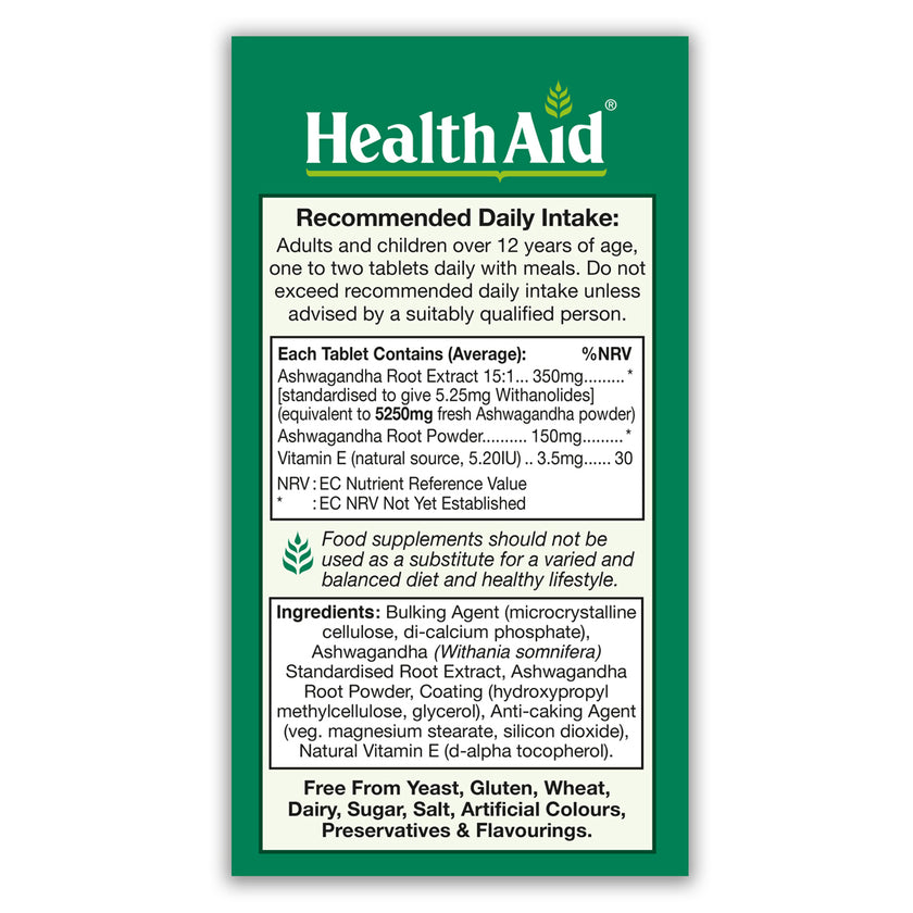 HealthAid Ashwagandha Root Extract Tablets 3