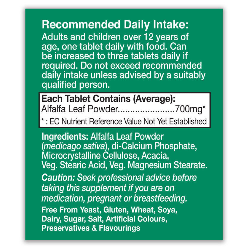 HealthAid Alfalfa Leaf 700mg Tablets 3