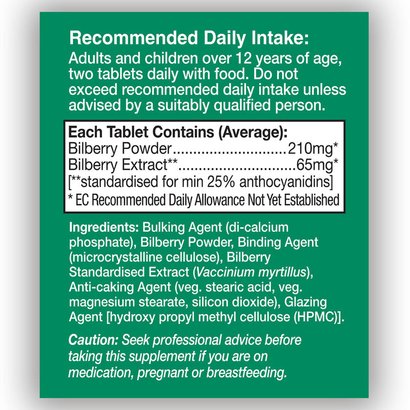 HealthAid Bilberry 275mg Equivalent Tablets 3