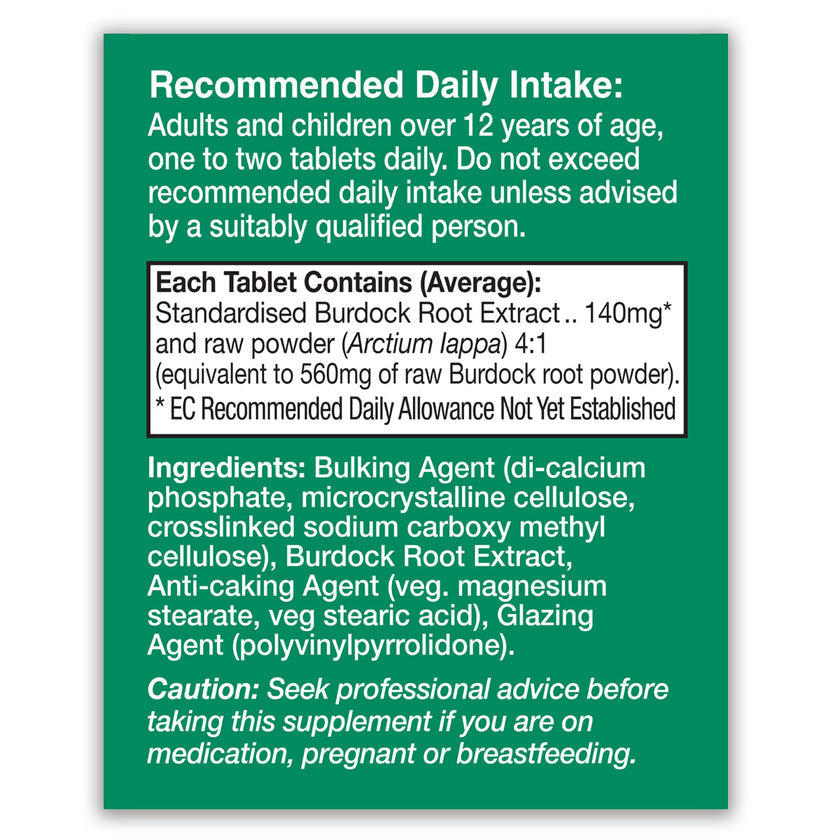 HealthAid Burdock 560mg - Standardised Tablets 3