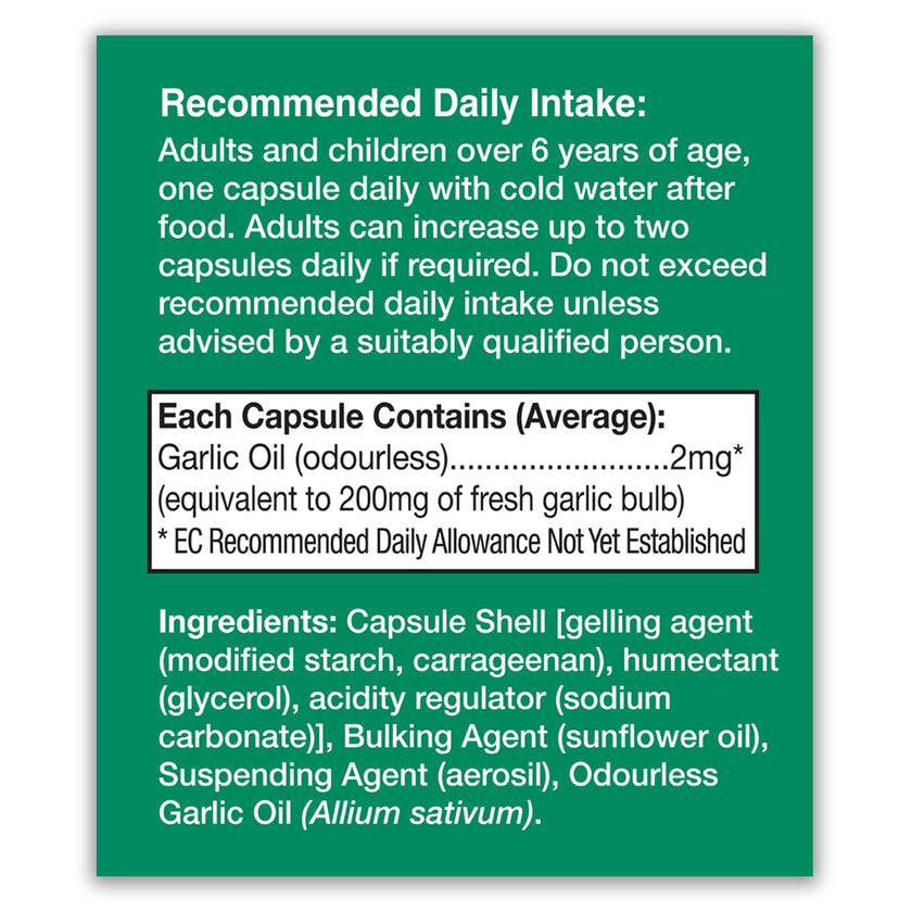 HealthAid Garlic Oil 200mg Capsules 3