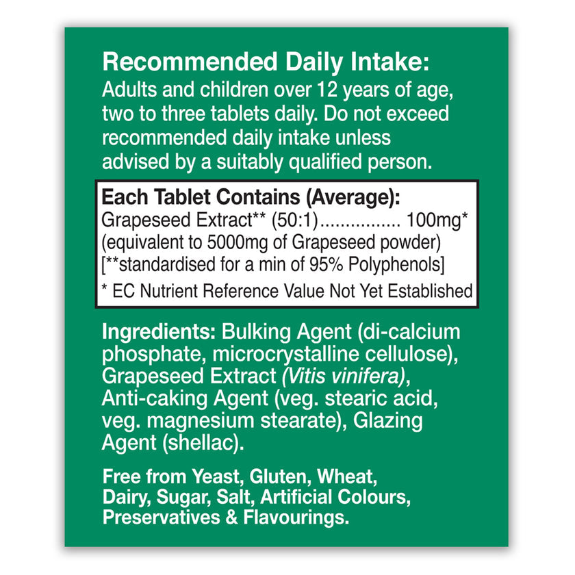 HealthAid Grapeseed Extract 100mg Tablets 3
