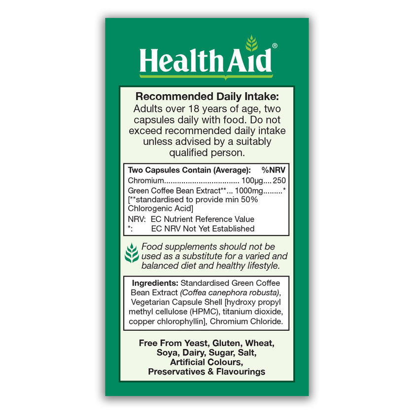 HealthAid Green Coffee Bean Extract Vegicaps 3