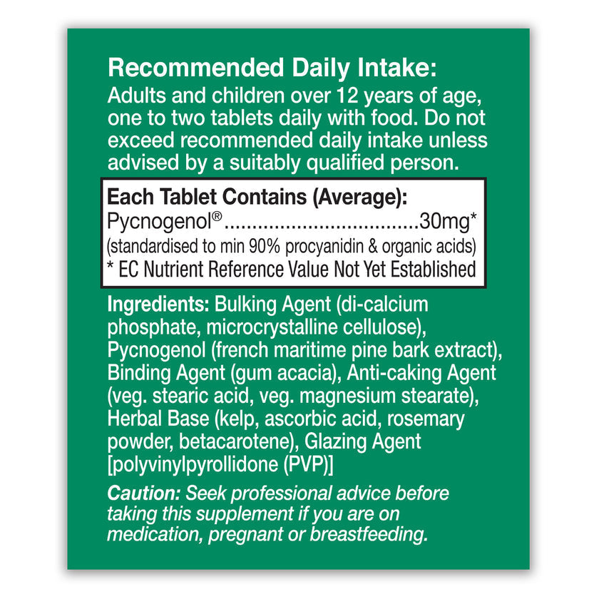 HealthAid Pycnogenol Extract 30mg Tablets 3