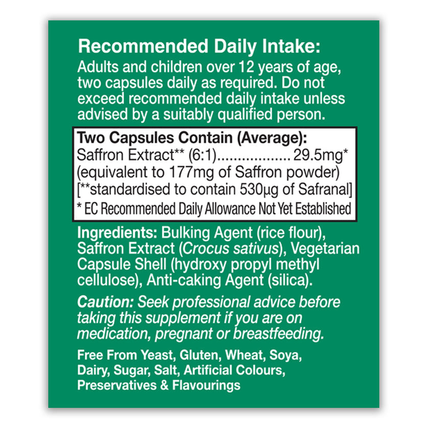 HealthAid Saffron 177mg Capsules 3