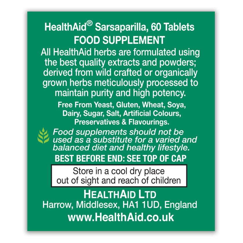 HealthAid Sarsaparilla 560mg Tablets 3