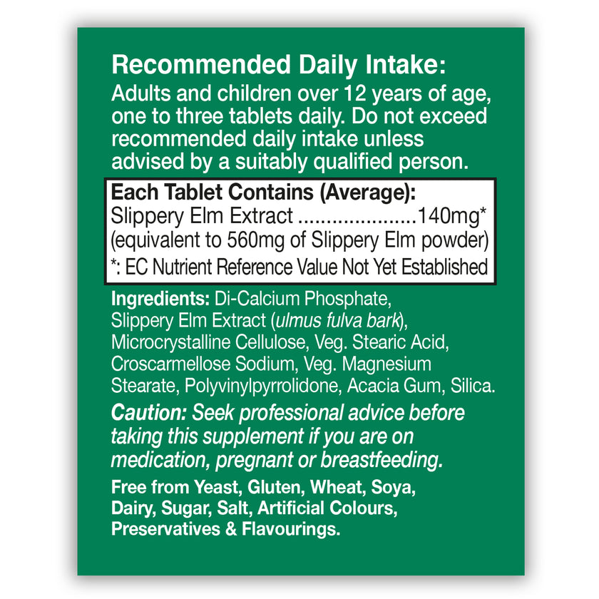 HealthAid Slippery Elm 560mg Equivalent Tablets 3