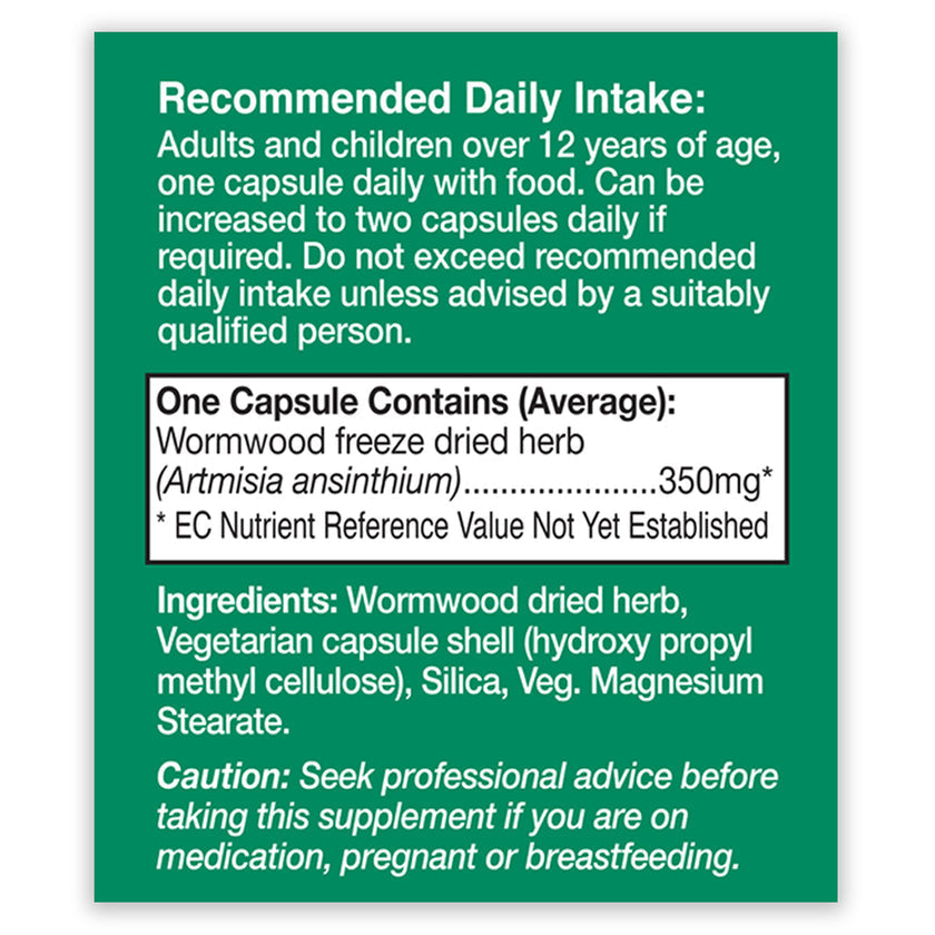 HealthAid Wormwood 350mg Vegicaps 3