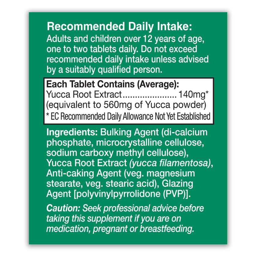 HealthAid Yucca Root 560mg equivalent Tablets 3