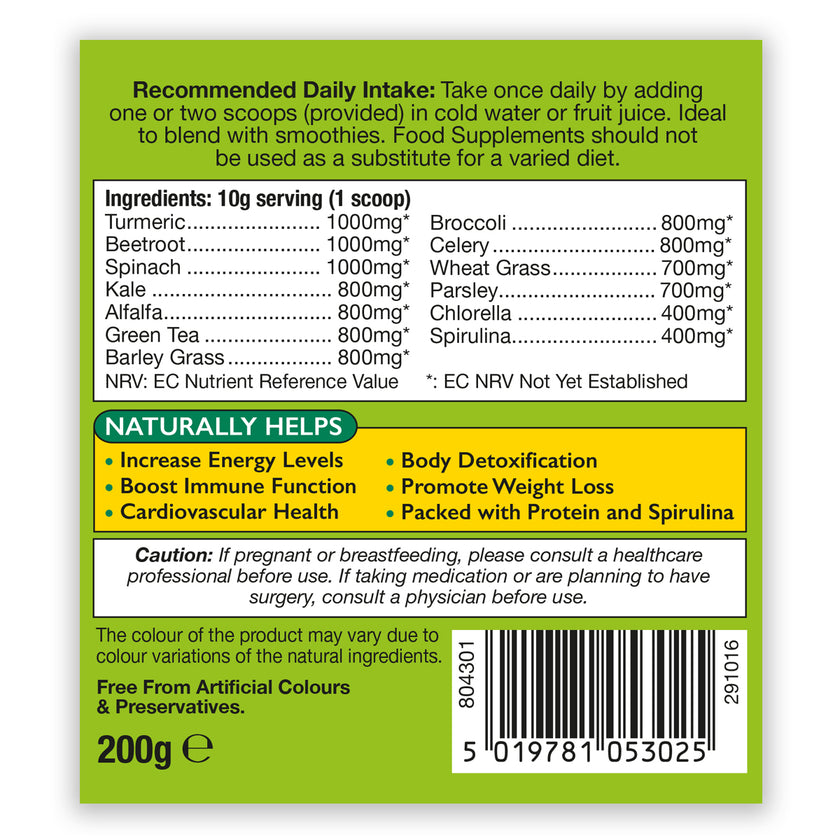 HealthAid SuperGreens Powder 200g 3