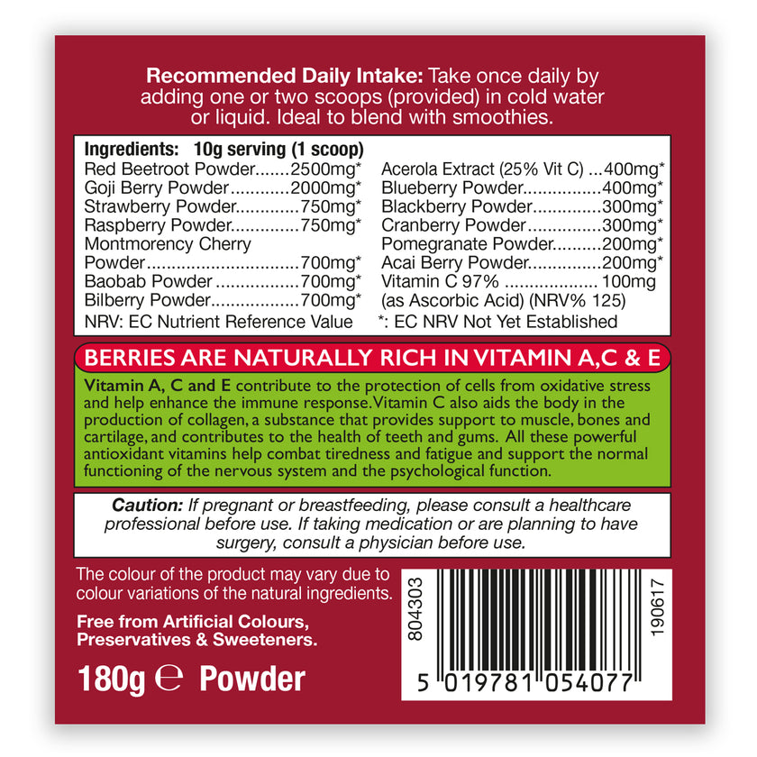 HealthAid SuperBerries Powder 180g 3