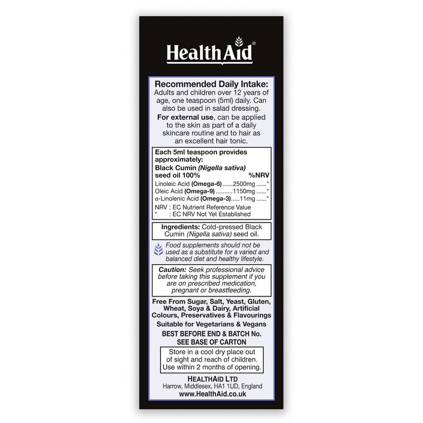 HealthAid Black Seed Oil Liquid 3