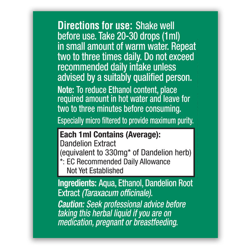 HealthAid Dandelion (Taraxacum officinale) Liquid 3