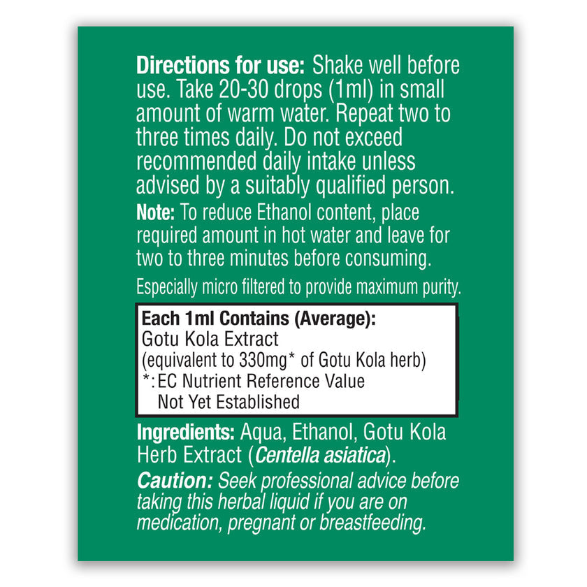 HealthAid Gotu Kola (Hydrocotyle asiatica) Liquid 3