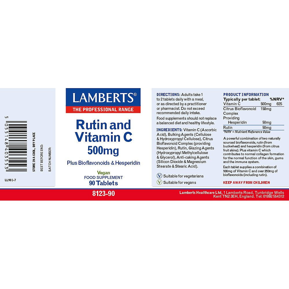Lamberts Rutin & Vitamin C 500mg 90 tablets 3