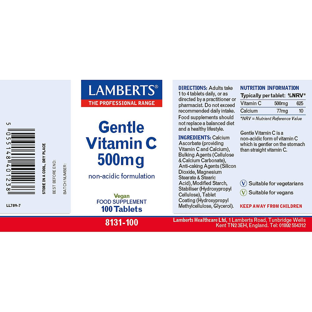Lamberts Gentle Vitamin C 500mg 3