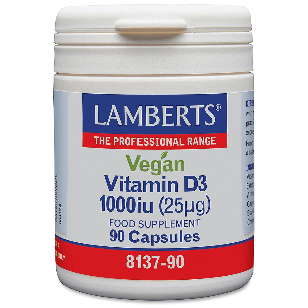 Lamberts Vegan Vitamin D3 1000iu (25µg) 90 capsules