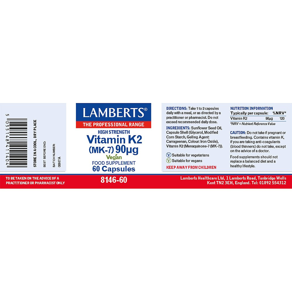 Lamberts Vitamin K2 90µg 60 capsules 3