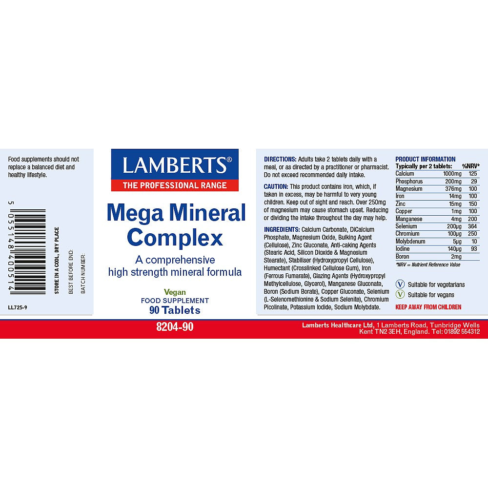 Lamberts Mega Mineral Complex 90 tablets 3