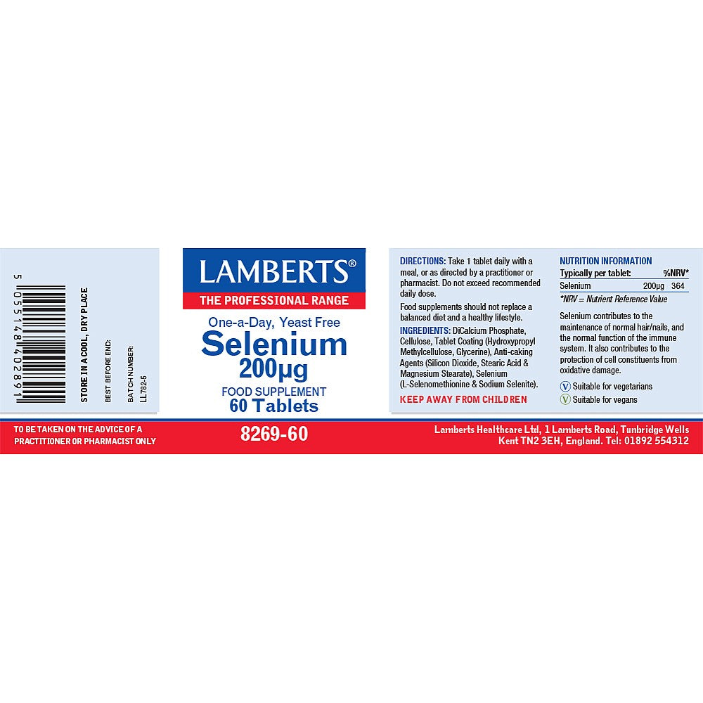 Lamberts Selenium 200µg 60 tablets 3