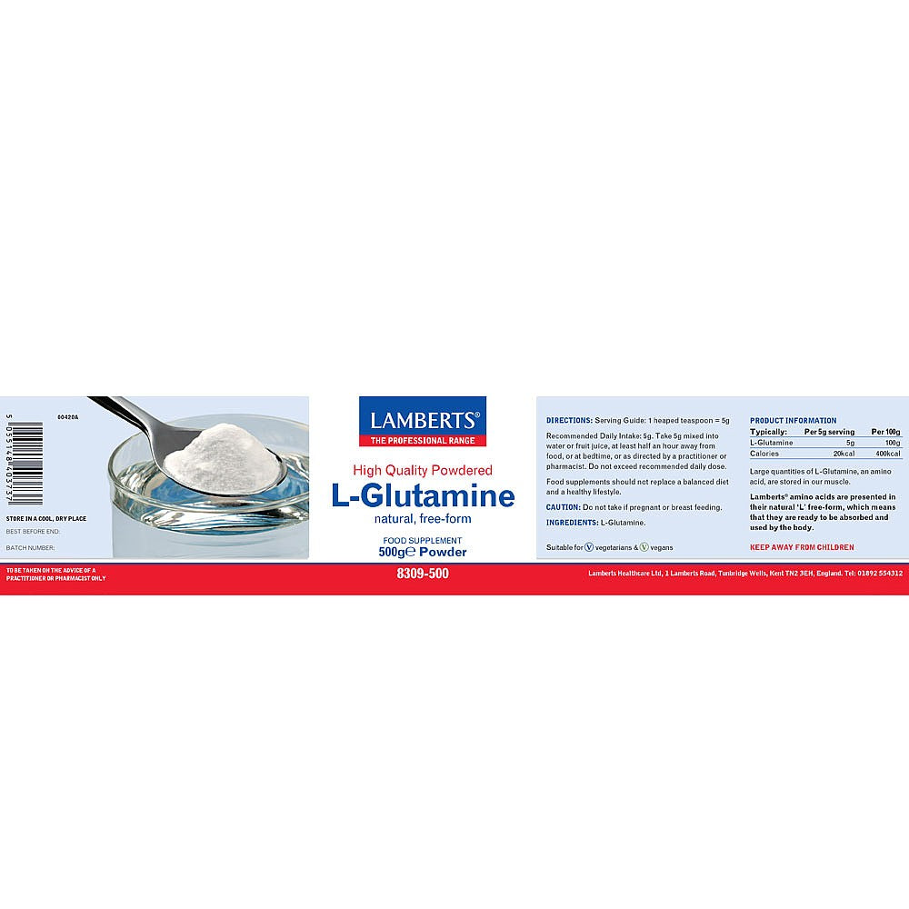 Lamberts L-Glutamine 500g Powder 3