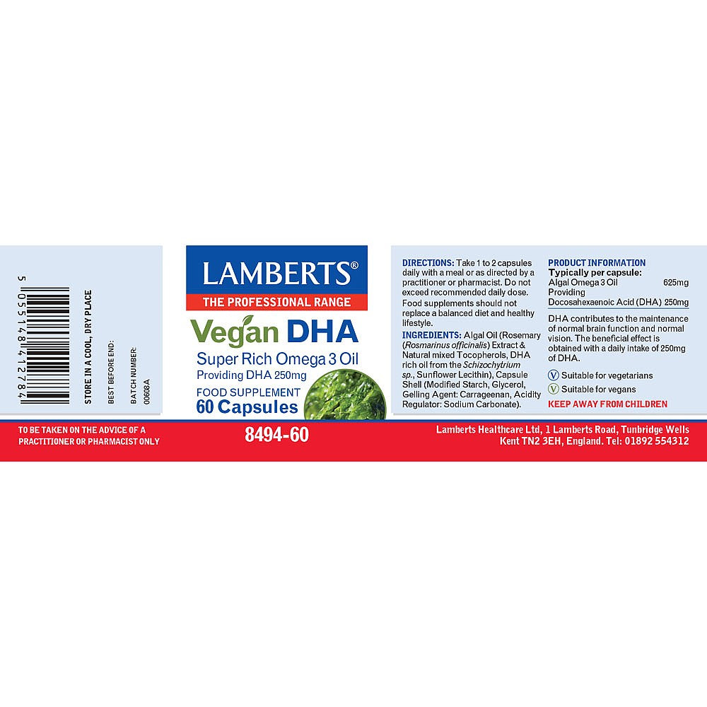 Lamberts Vegan DHA 60 capsules 3
